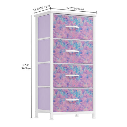 Dresser with 4 Drawers, Purple