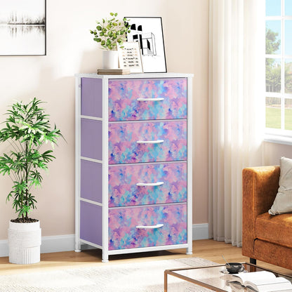 Dresser with 4 Drawers, Purple