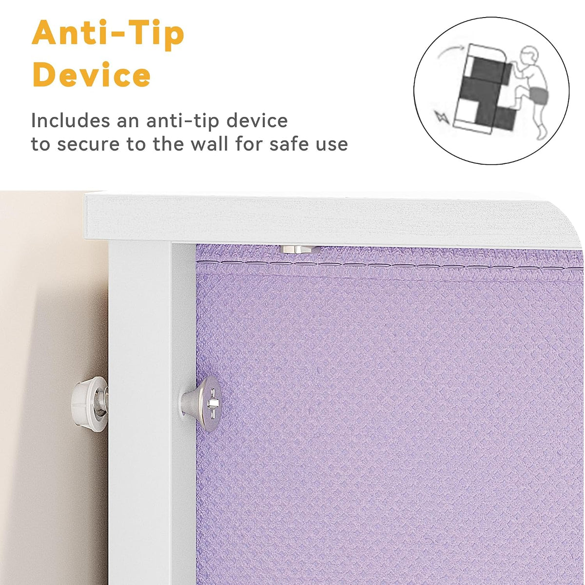 Dresser with 4 Drawers, Purple