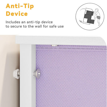 Dresser with 4 Drawers, Purple