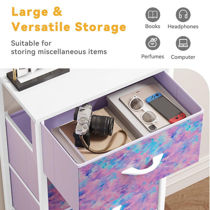 Dresser with 4 Drawers, Purple