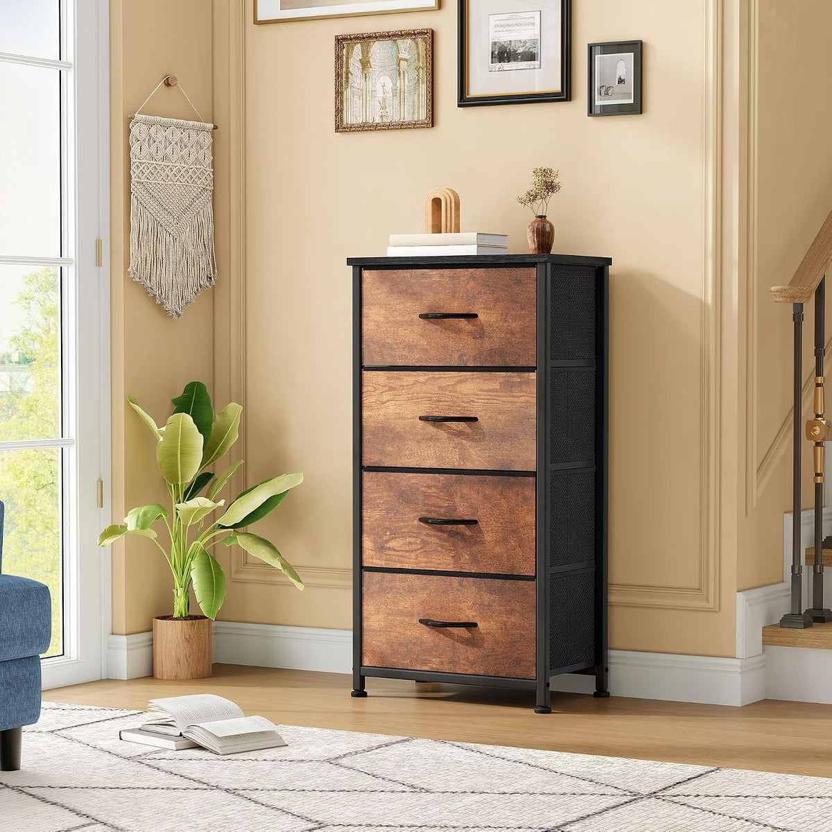 Dresser with 4 Drawers, Purple