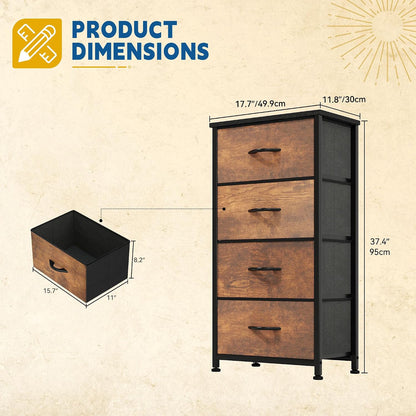 Dresser with 4 Drawers, Purple