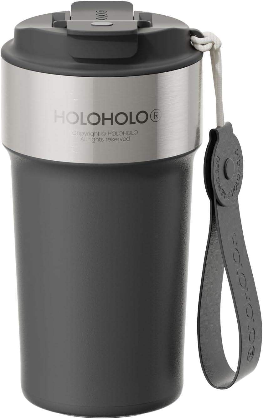 17 oz Latte Tumbler with Straw and Sip Lid, Black
