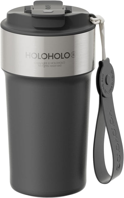 17 oz Latte Tumbler with Straw and Sip Lid, Black