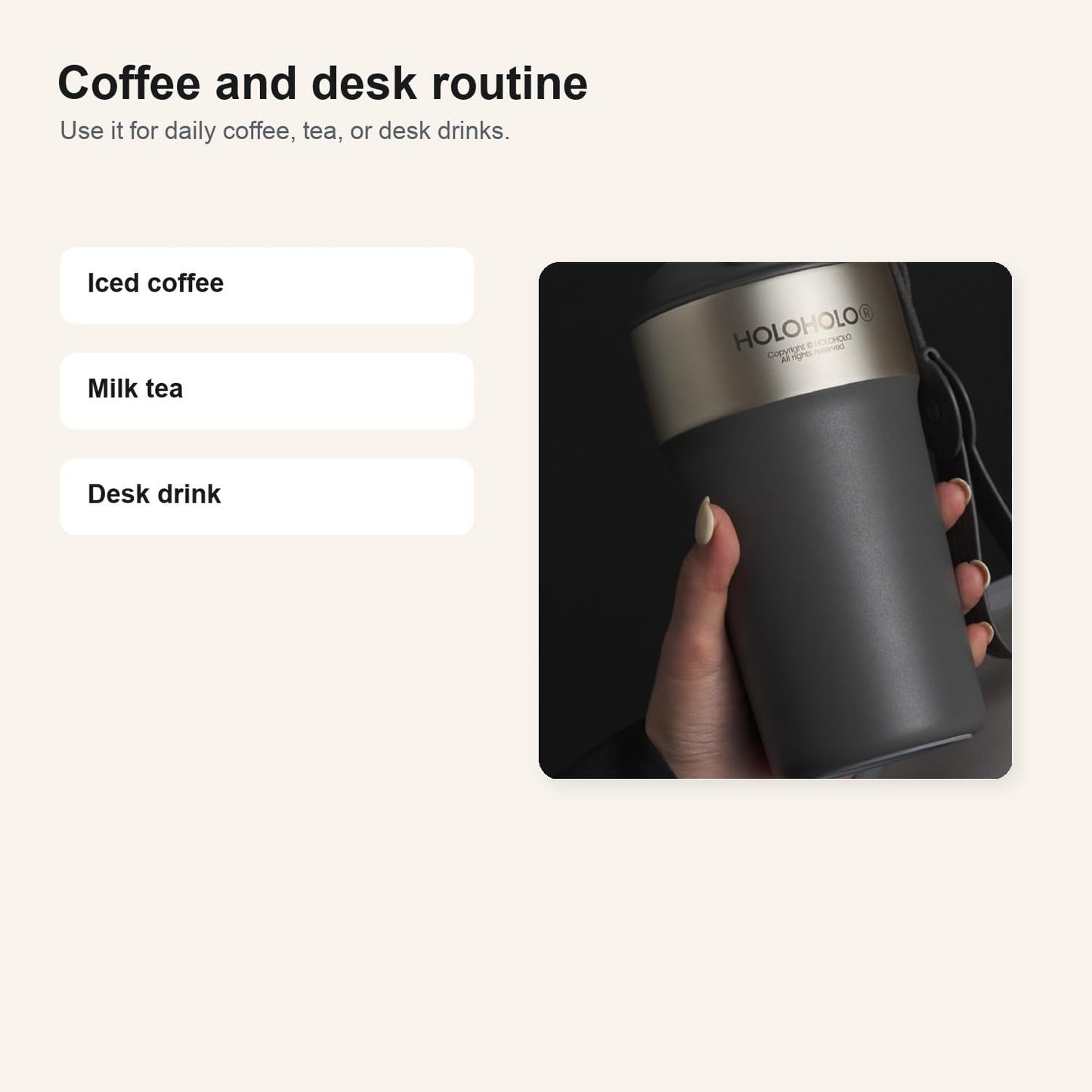 17 oz Latte Tumbler with Straw and Sip Lid, Black