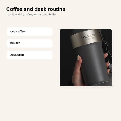 17 oz Latte Tumbler with Straw and Sip Lid, Black