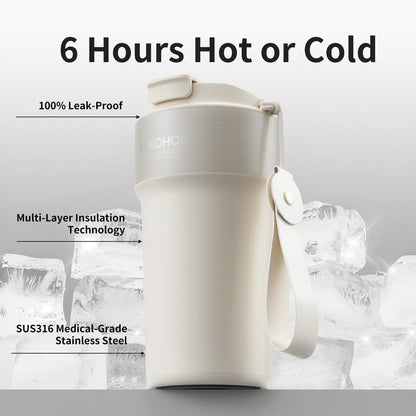 17 oz Latte Tumbler with Straw and Sip Lid, Black