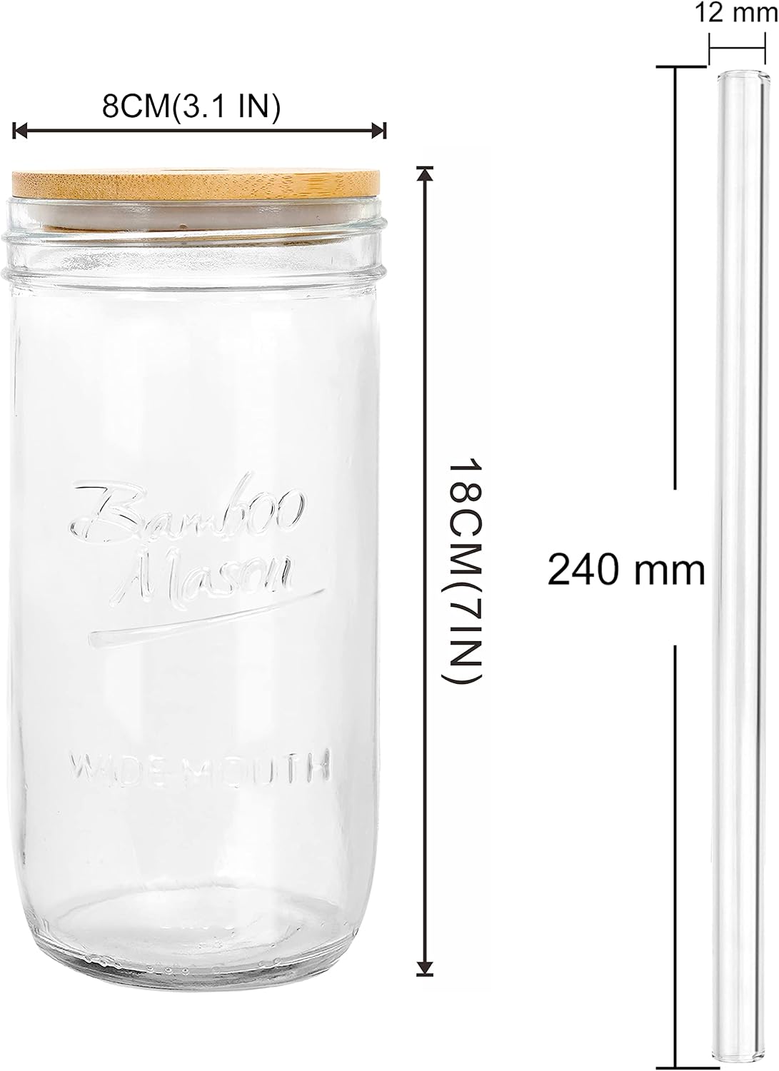 40oz Glass Tumbler with Straw and Lid, Glass Cup with Silicone Sleeve | Leakproof Lid, Fits Car Cup Holder Glass for Iced Coffee, Water, Cold Drinks, Travel, Outdoor, Partys&Home