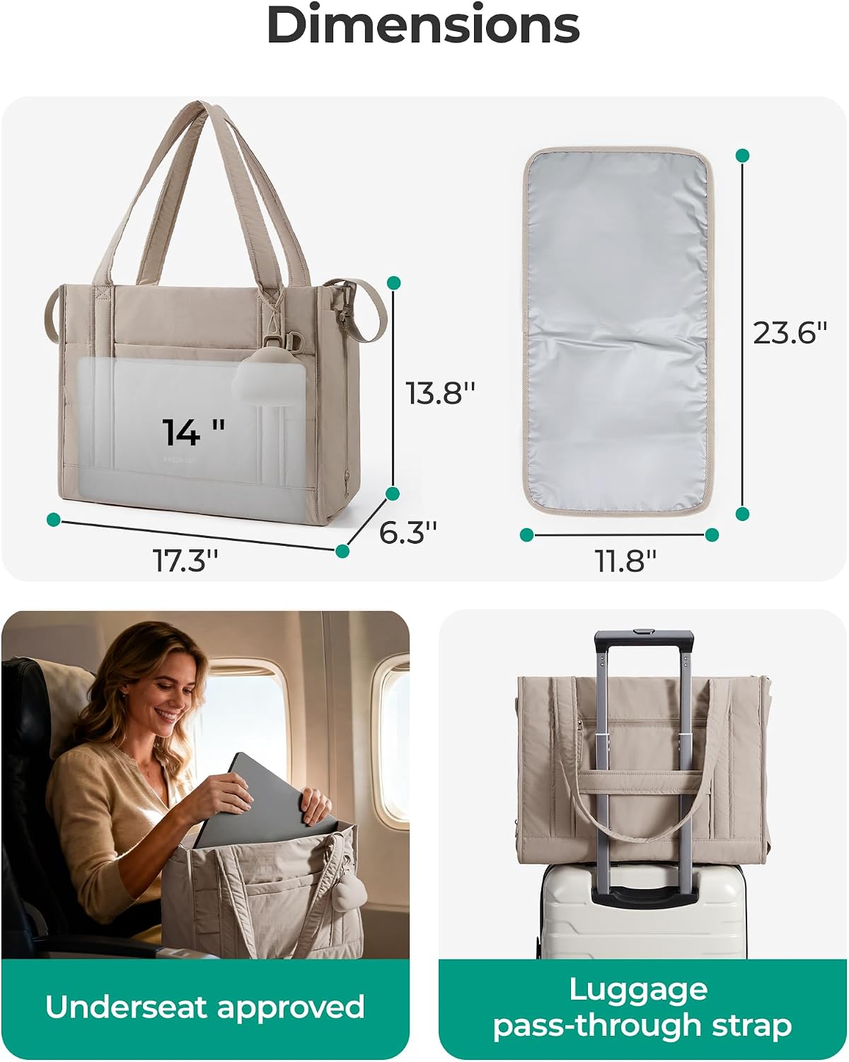 Diaper Bag Tote Puffer Baby Bag Lightweight for Travel, Work