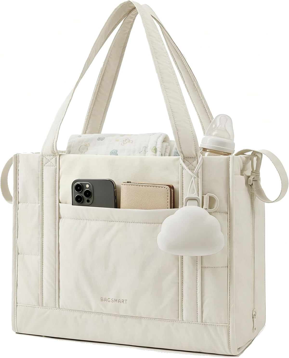 Diaper Bag Tote Puffer Baby Bag Lightweight for Travel, Work