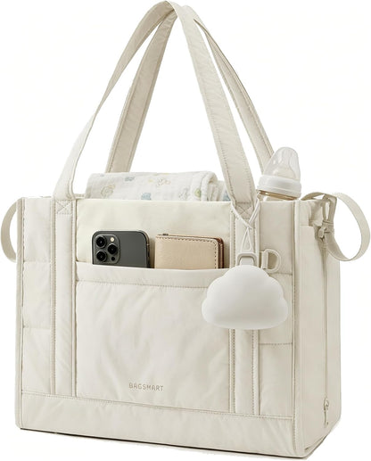 Diaper Bag Tote Puffer Baby Bag Lightweight for Travel, Work
