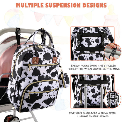 Diaper Bag Backpack, Baby Diaper Bag with Changing Pad Light Pink