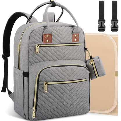 Diaper Bag Backpack, Baby Diaper Bag with Changing Pad Light Pink