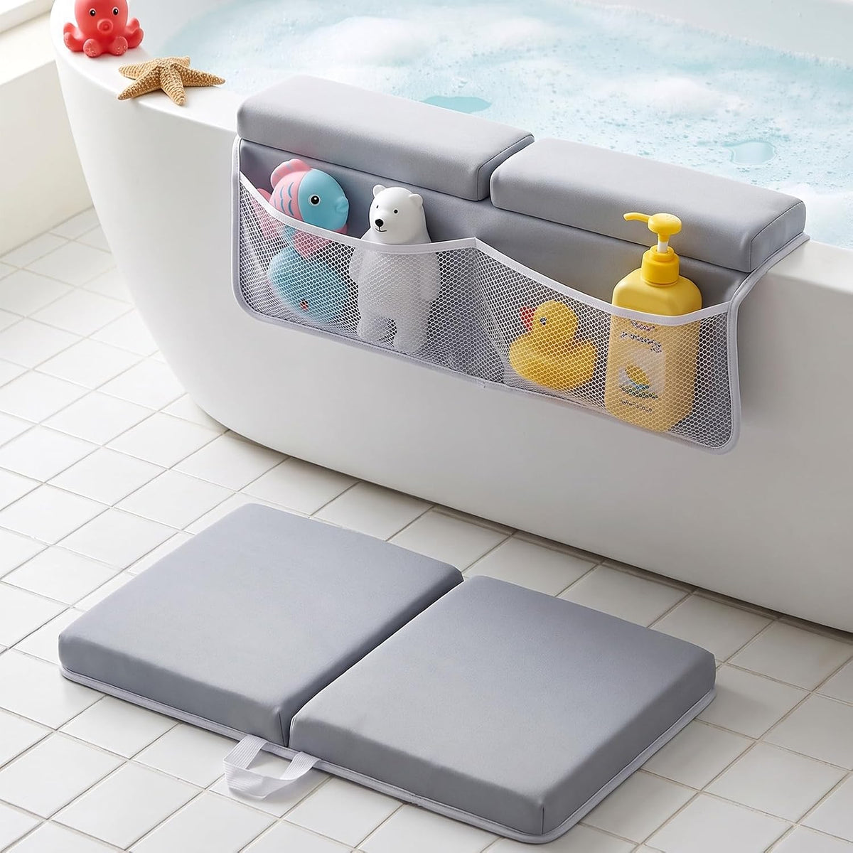 Baby Bath Kneeler and Elbow Rest Pad Set, Bath Kneeling Pad