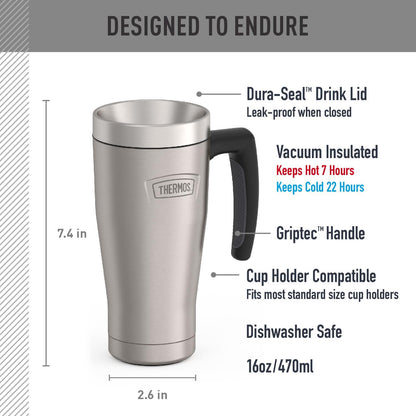 ICON SERIES, Stainless Steel Mug, Granite, 16 oz