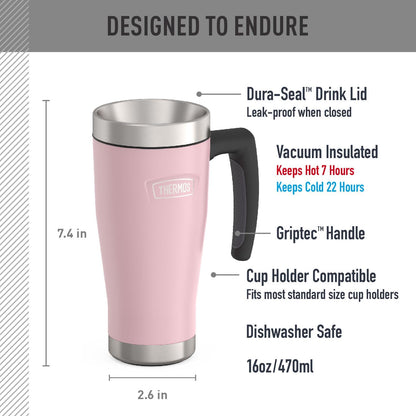 ICON SERIES, Stainless Steel Mug, Granite, 16 oz