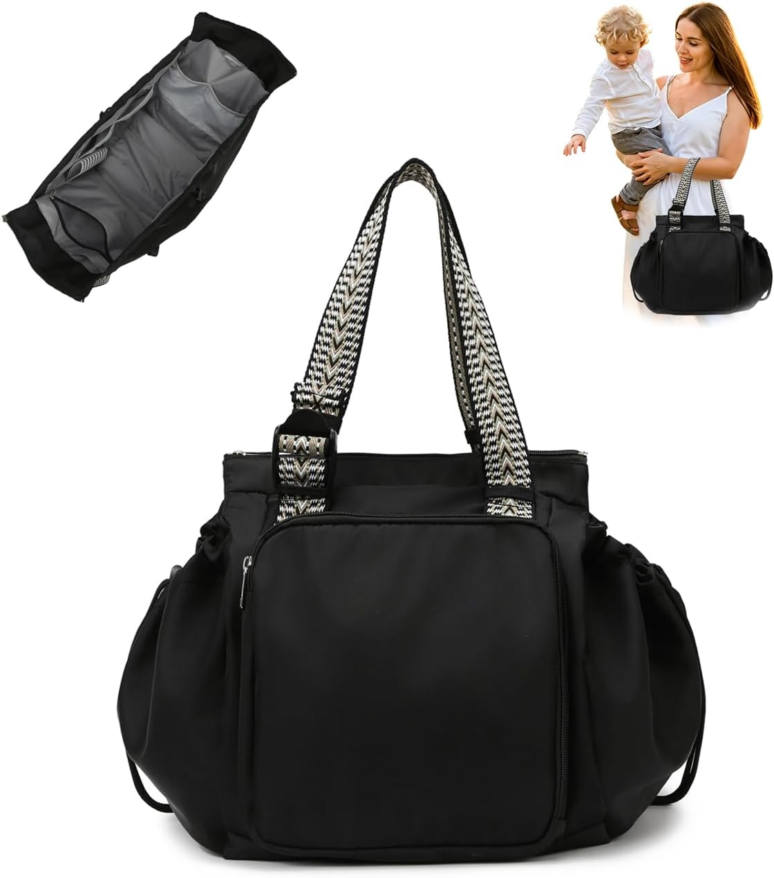 Everyday Convertible Backpack Tote Diaper Bag, 15 Pockets