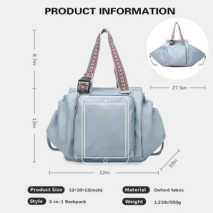Everyday Convertible Backpack Tote Diaper Bag, 15 Pockets