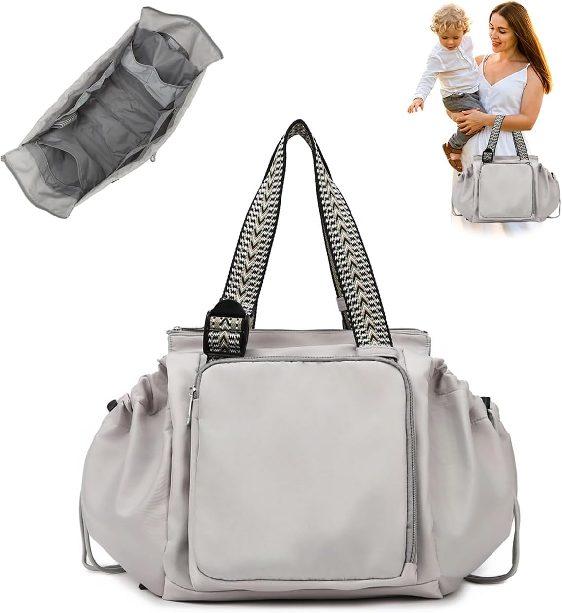 Everyday Convertible Backpack Tote Diaper Bag, 15 Pockets