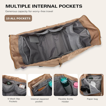 Everyday Convertible Backpack Tote Diaper Bag, 15 Pockets