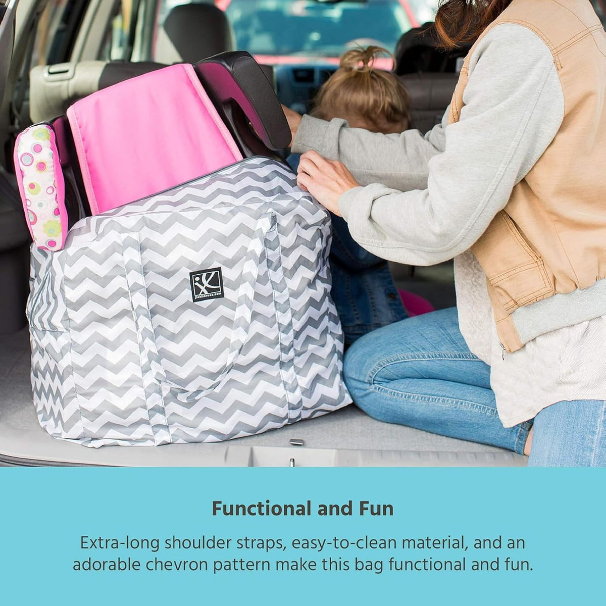 J.L. Childress Backless Booster & Baby Seat Travel Bag - Original, Chevron