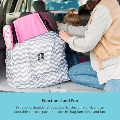J.L. Childress Backless Booster & Baby Seat Travel Bag - Original, Chevron