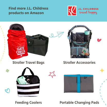 J.L. Childress Backless Booster & Baby Seat Travel Bag - Original, Chevron