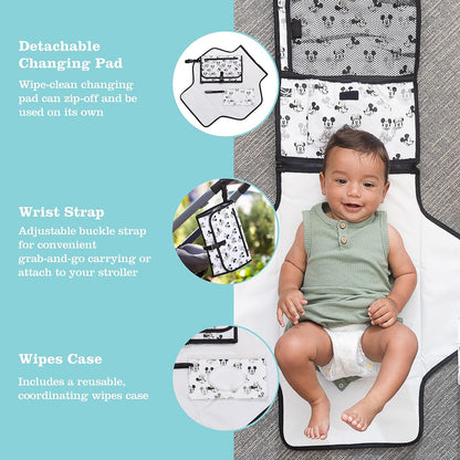 J.L. Childress Disney Baby Portable Diaper Changing Pad & Station, Mickey