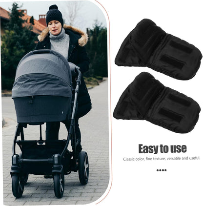 Stroller Hand Warmers Windproof Insulated and Detachable Pushchair Gloves for Cold Weather for Outdoor Use