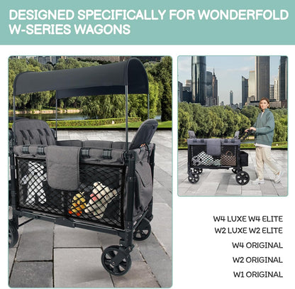 Stroller Wagon Cargo Net, Baby Stroller Organizer Mesh Cargo Net for Extra Storage Space Large Storage Capacity, Stroller Wagon Accessories - Compatible with WONDERFOLD All W-Series Models