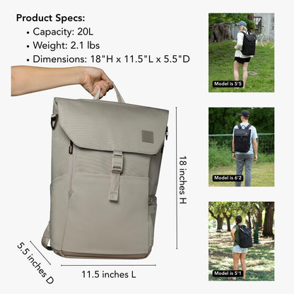 Diaper Bag Backpack – Large Baby Bag for Moms & Dads – Water-Resistant, Unisex Travel Kit for New Parents – Includes Changing Pad and 2 Organizer Pouches (Outdoorsy Sage)