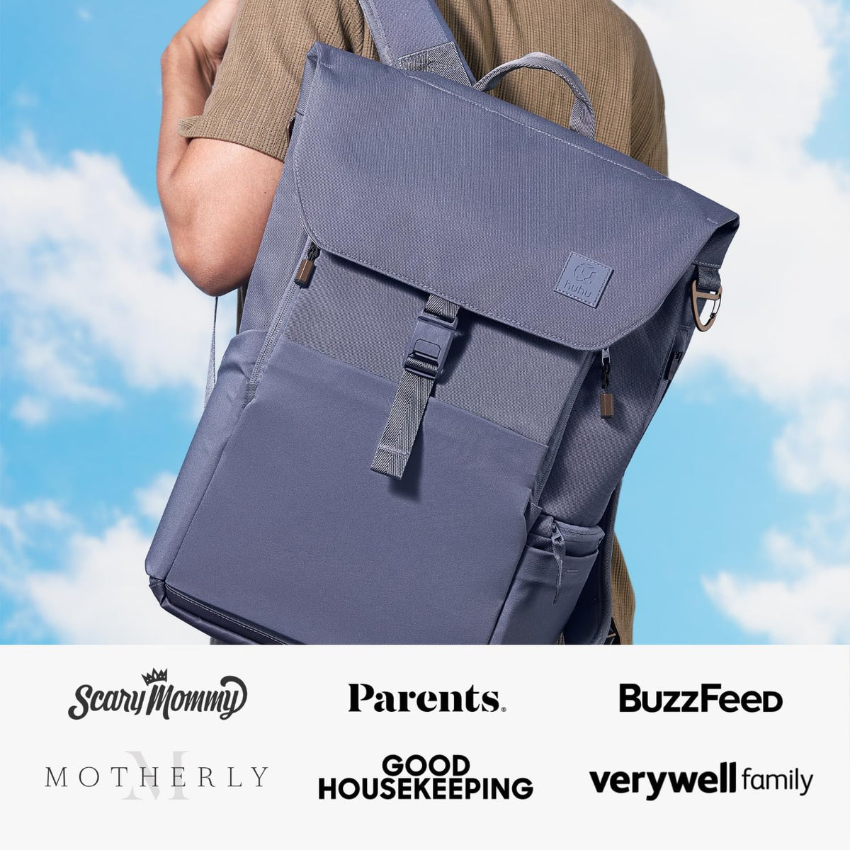 Diaper Bag Backpack – Large Baby Bag for Moms & Dads – Water-Resistant, Unisex Travel Kit for New Parents – Includes Changing Pad and 2 Organizer Pouches (Outdoorsy Sage)