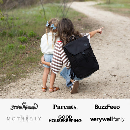 Diaper Bag Backpack – Large Baby Bag for Moms & Dads – Water-Resistant, Unisex Travel Kit for New Parents – Includes Changing Pad and 2 Organizer Pouches (Outdoorsy Sage)