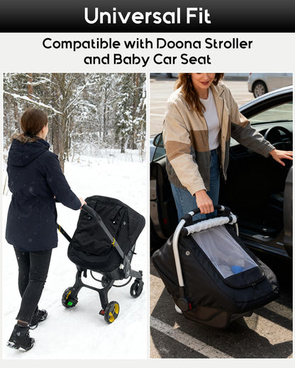Waterproof Car Seat Cover Baby, 3D Mink Dot Infant Car Seat Cover with 2 Breathable Vents, Universal Carseat Canopy for Girls Boys, Baby Carrier Cover for All Seasons, Protect from Sunlight Rain