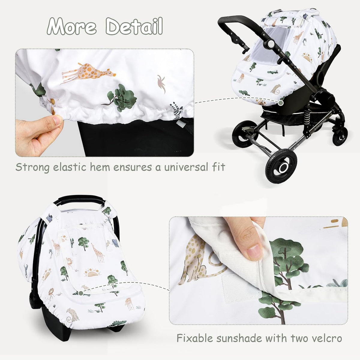 Car Seat Cover Baby Boy, Infant Car Seat Canopy Covers for Newborn with 2 Layers Windows of Breathable Mesh Fabric, Lightweight Polyester/Soft Minky Dot Backing