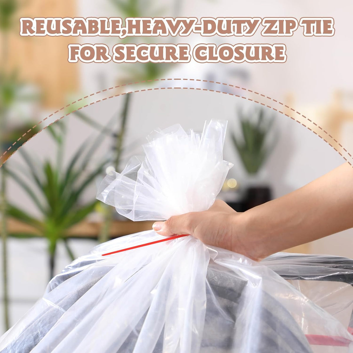 3 Pcs Stroller Storage Bag 39 x 59 Inch Extra Large Clear Plastic