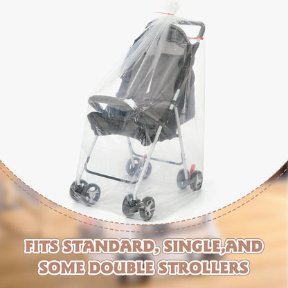 3 Pcs Stroller Storage Bag 39 x 59 Inch Extra Large Clear Plastic