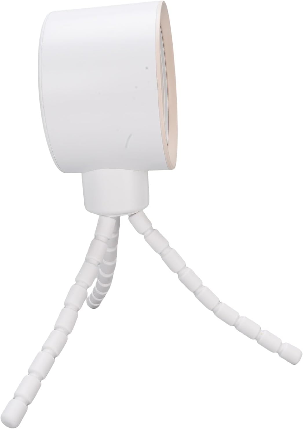 Flexible Tripod Clip Fan Rechargeable Battery Operated Stroller Fan with Digital Display Lithium Ion Battery for Baby Stroller (White)