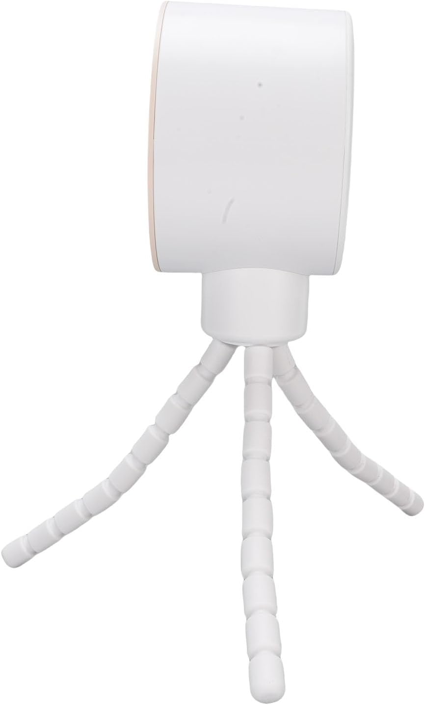 Flexible Tripod Clip Fan Rechargeable Battery Operated Stroller Fan with Digital Display Lithium Ion Battery for Baby Stroller (White)