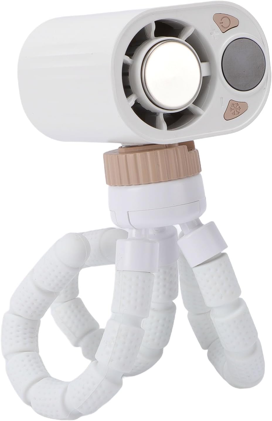 Mini Handheld Stroller Fan, Portable Rechargeable Turbo Fan with Flexible Octopus Tripod, Personal Baby for Home Office Car, Semiconductor Cooling Mist