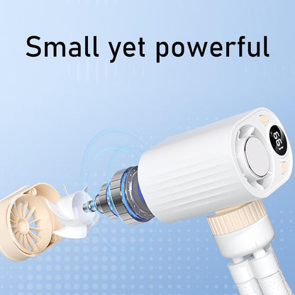 Mini Handheld Stroller Fan, Portable Rechargeable Turbo Fan with Flexible Octopus Tripod, Personal Baby for Home Office Car, Semiconductor Cooling Mist