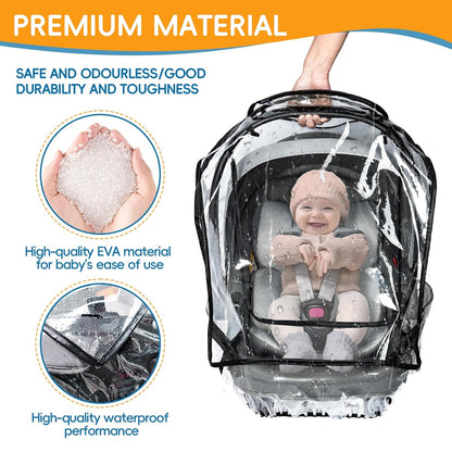 bemece Infant Car Seat Rain Cover with Air Vents and Access Window