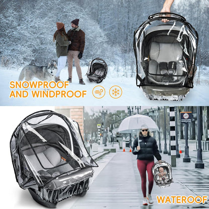 bemece Infant Car Seat Rain Cover with Air Vents and Access Window