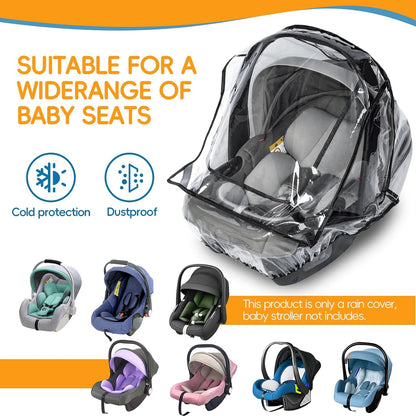 bemece Infant Car Seat Rain Cover with Air Vents and Access Window
