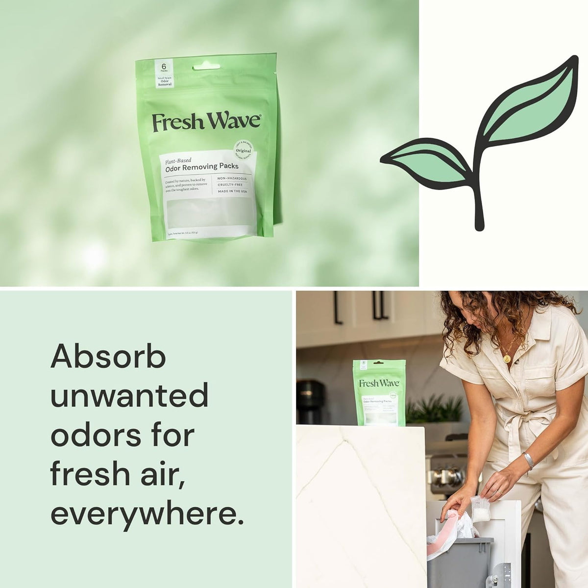 Odor Eliminator Packs, 16-Pk for Home & Small Spaces, Original