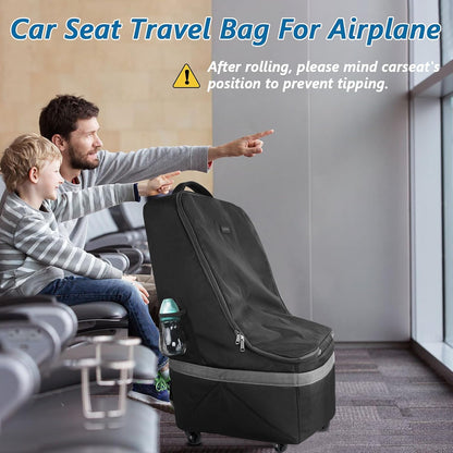 Car Seat Travel Bag with Wheels, Padded Car Seat Backpack