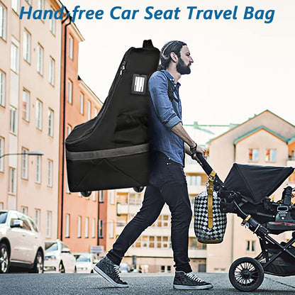 Car Seat Travel Bag with Wheels, Padded Car Seat Backpack