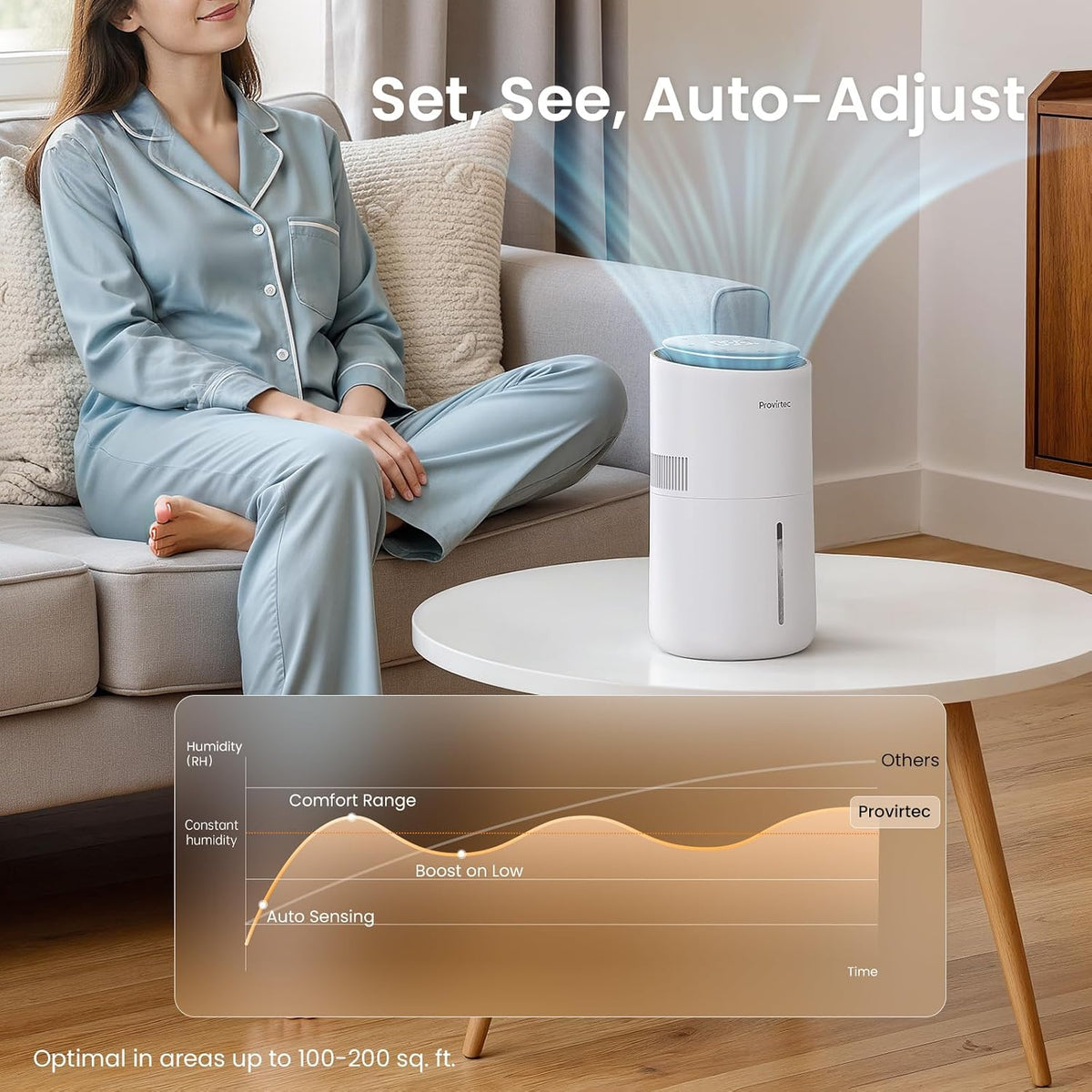 MistFree Evaporative Humidifier for Bedroom