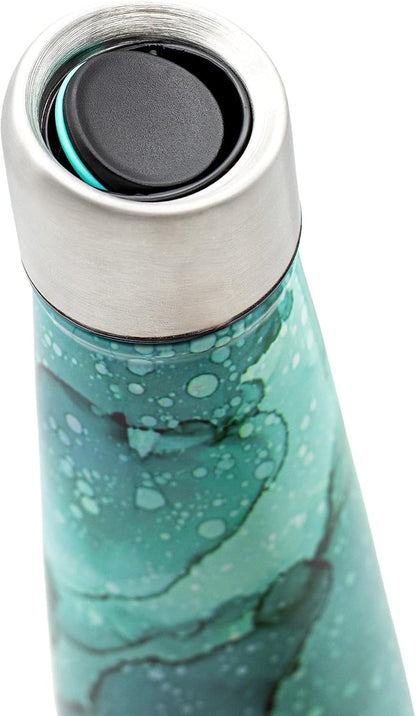 Insulated Water Bottle - On-The-Go Refillable Stainless Steel Water Bottles For Adults, Reusable Thermos Travel Tumbler With Leak-proof Lid For Hot & Cold Beverages (17Oz. Copper Peach)